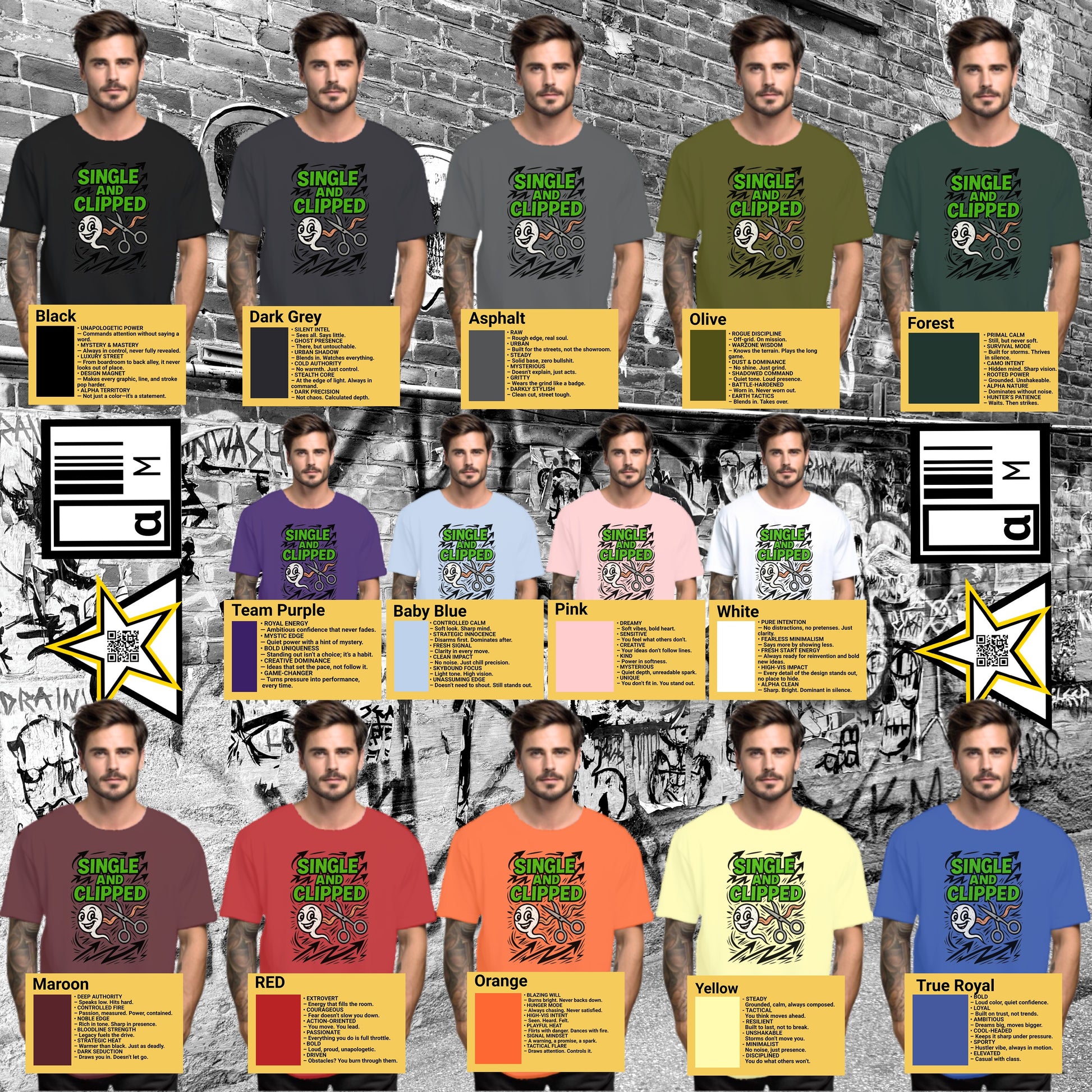 Funny Graphic Tees Single and Clipped Designed Shirt product type
