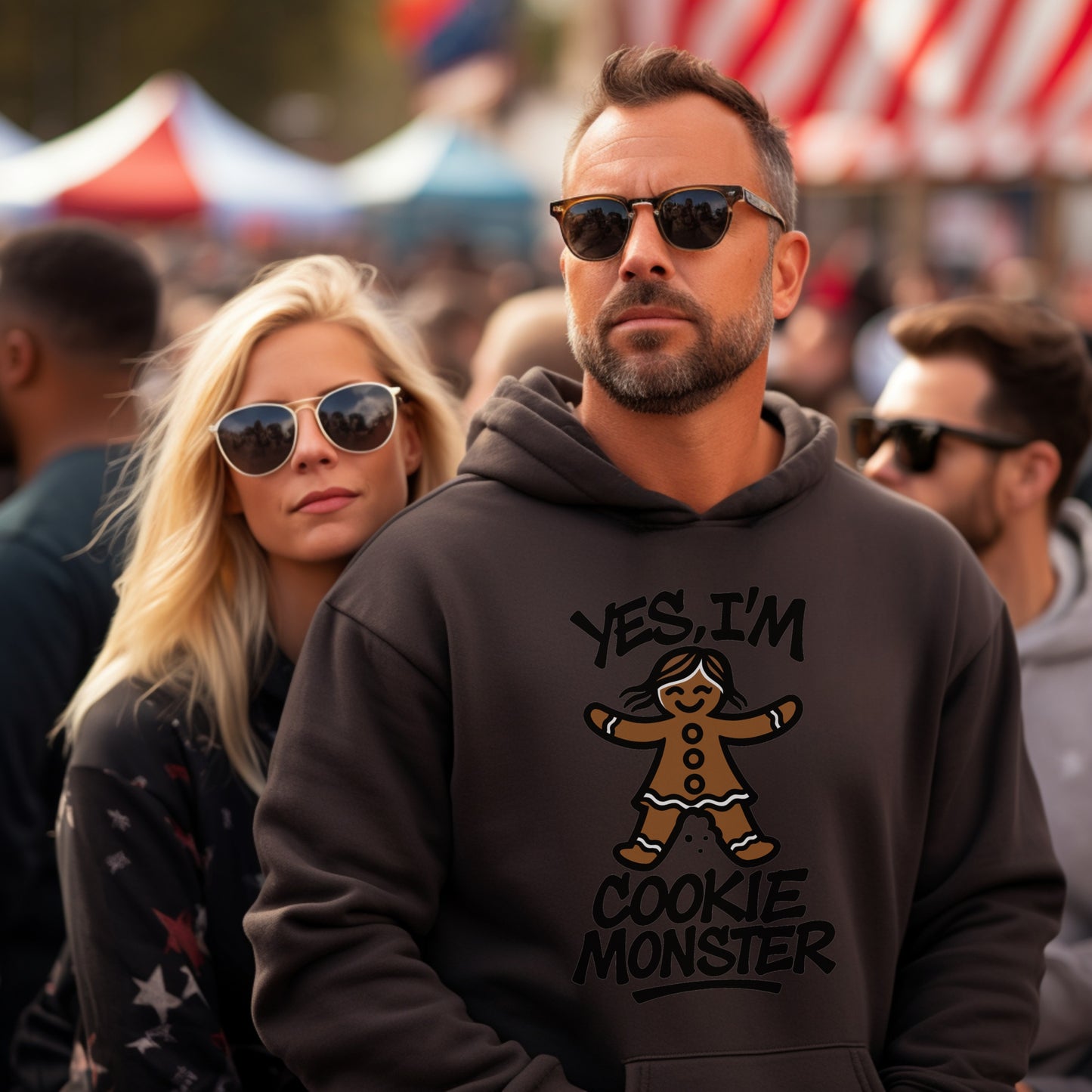 Yes I'm Cookie Monster Graphic Hoodie product