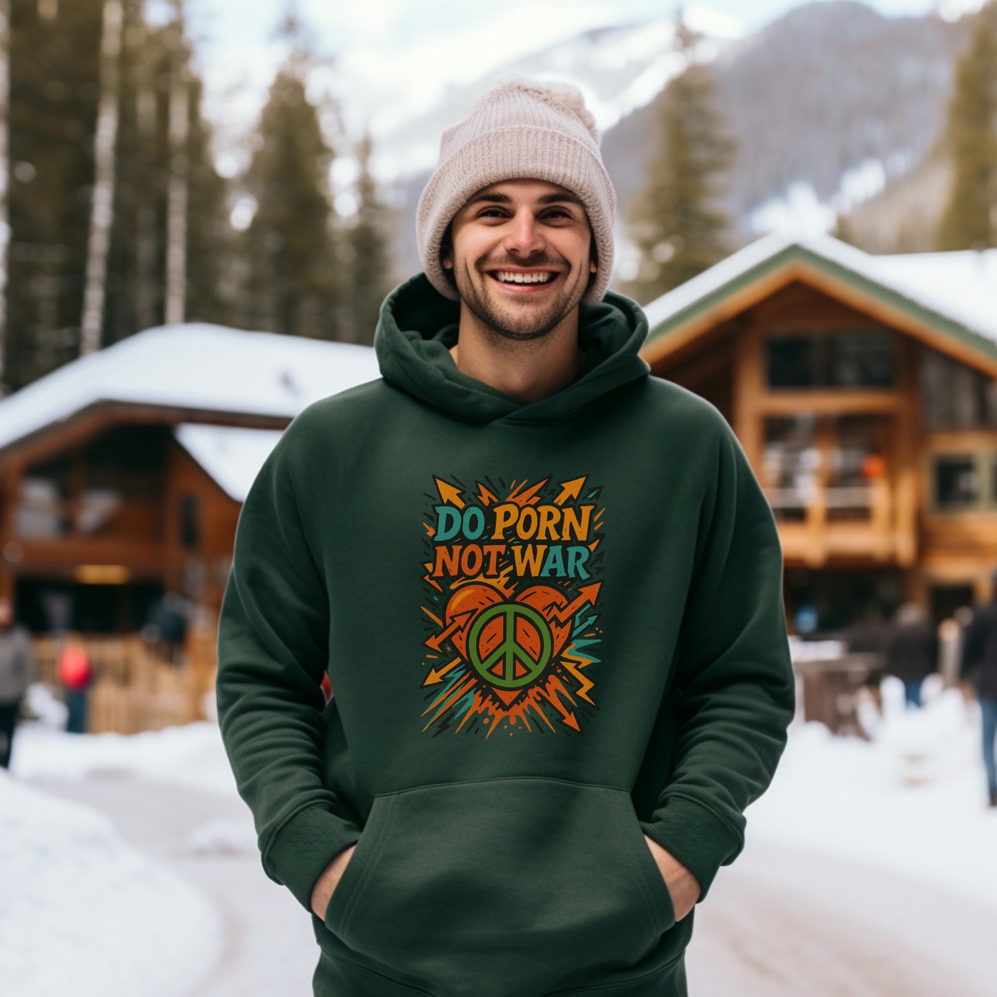Do Porn Not War Peace Graphic Hoodie product type