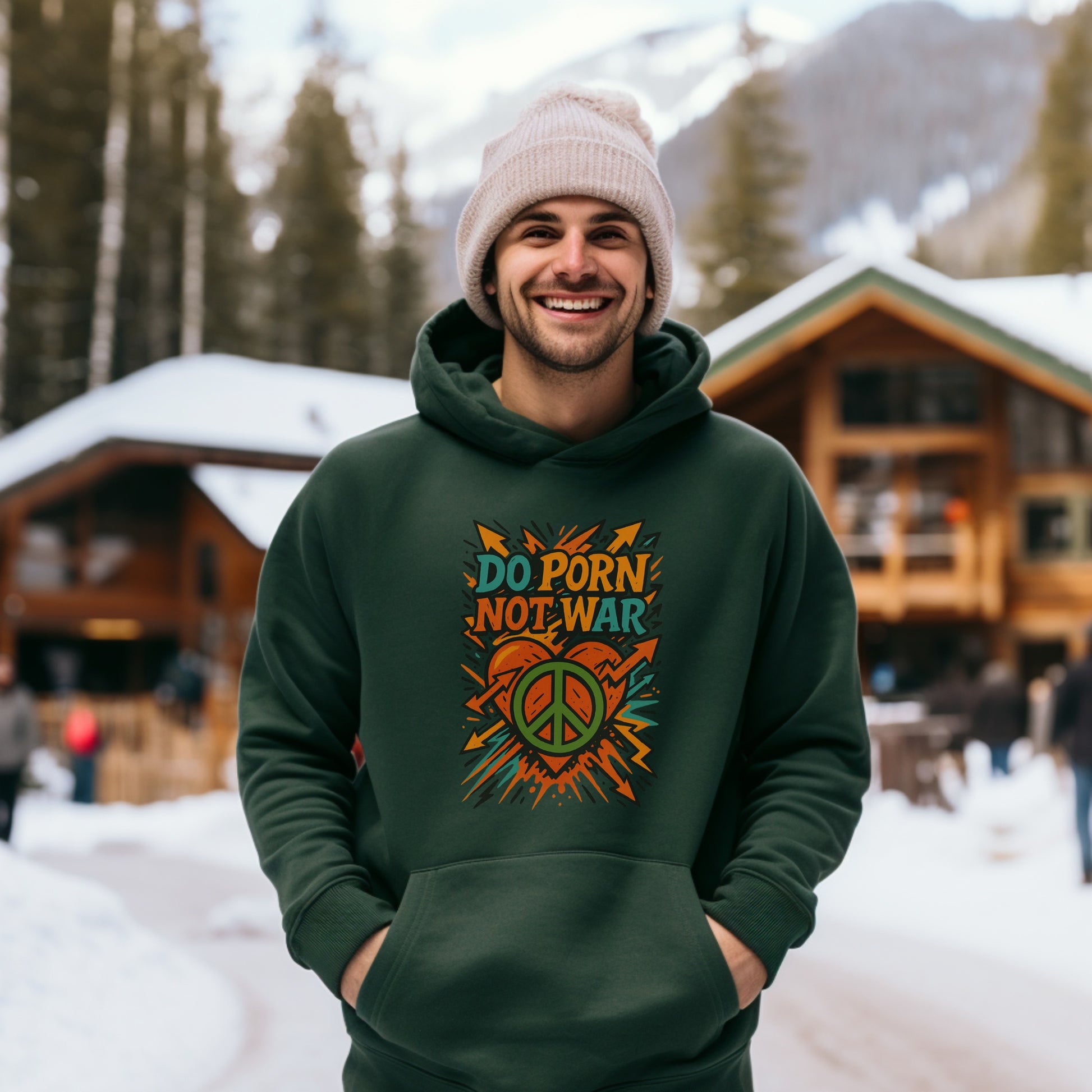 Do Porn Not War Peace Graphic Hoodie product type