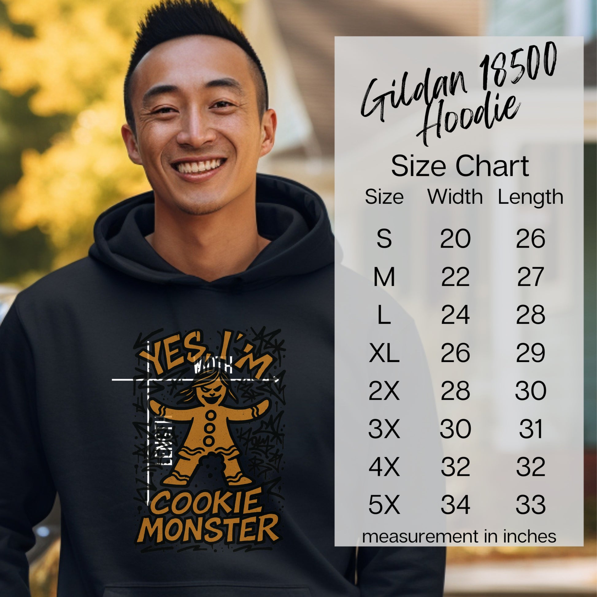 Yes I'm Cookie Monster Gildan 18500 Hoodie product