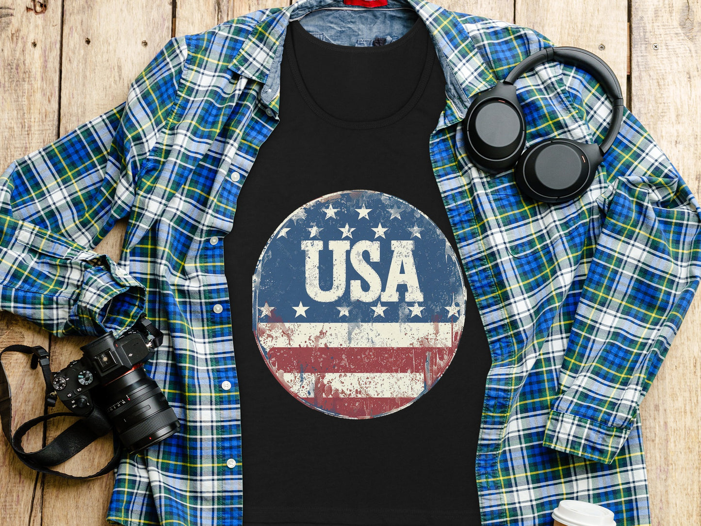 Vintage USA Graphic T-shirt American Flag product type