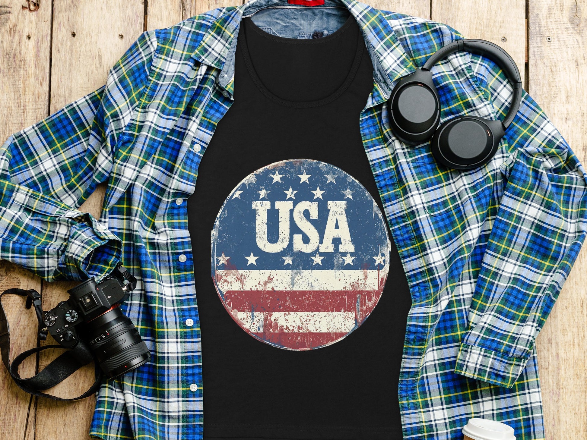 Vintage USA Graphic T-shirt American Flag product type