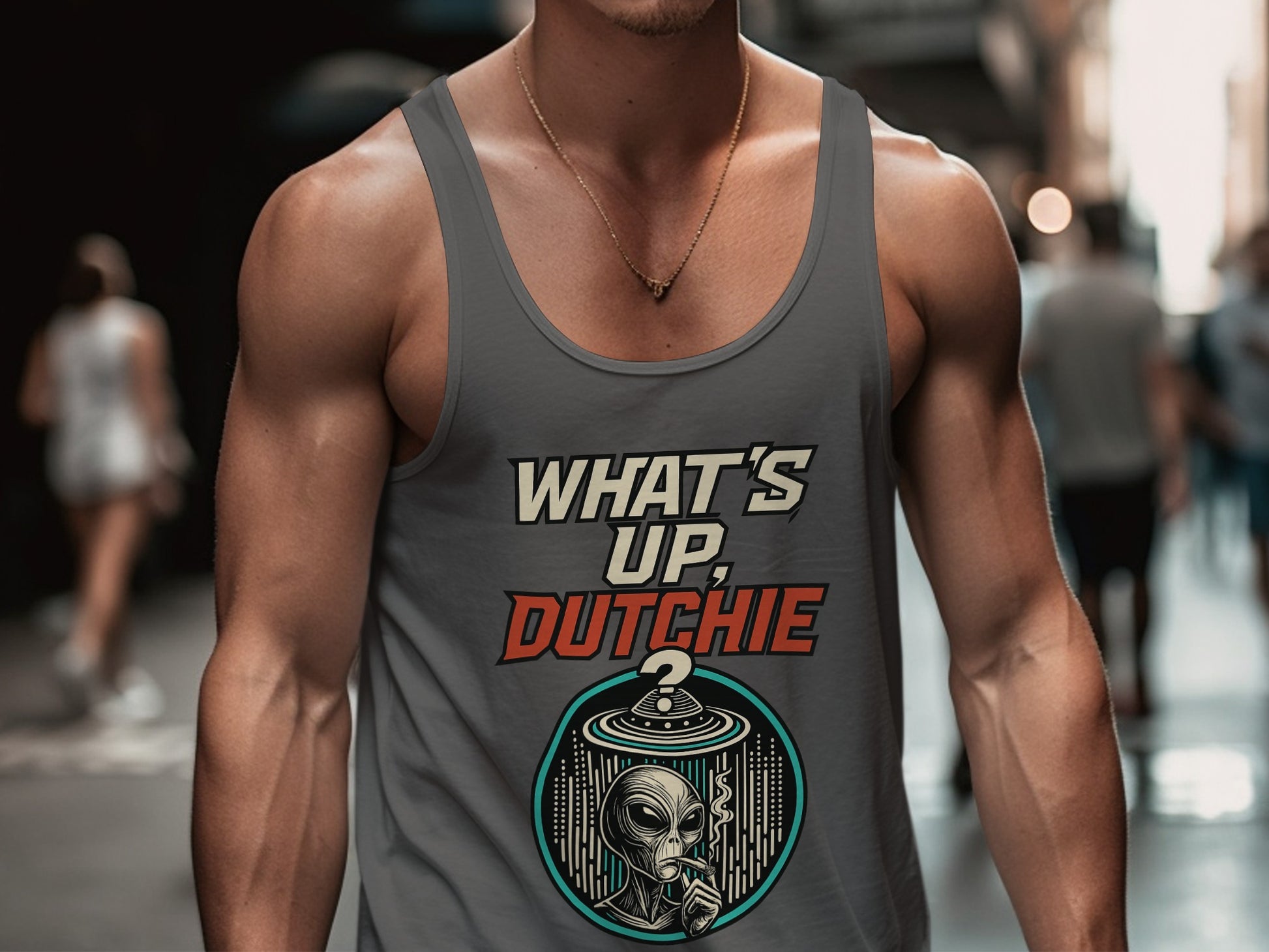 What's Up Dutchie Alien Graphic Tank Top product