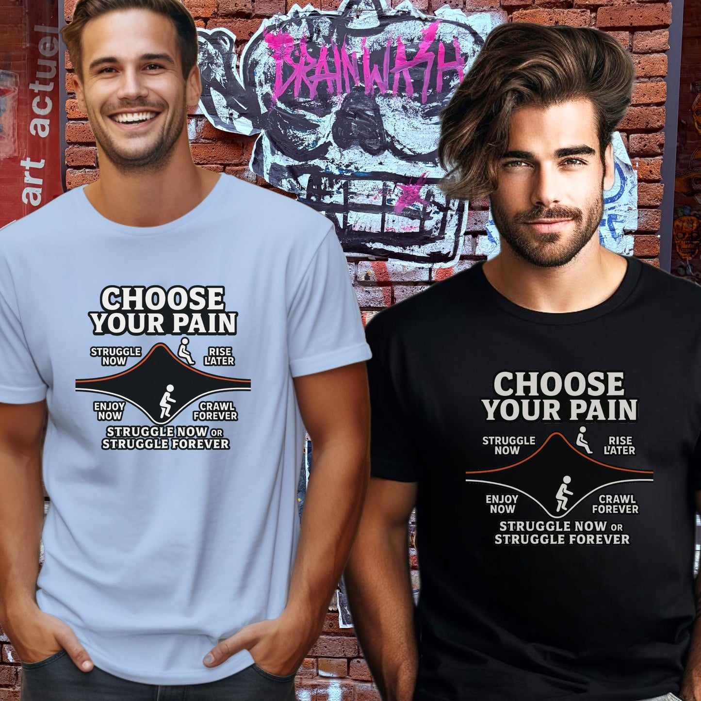 Choose Your Pain Fitness Motivation T-Shirt
