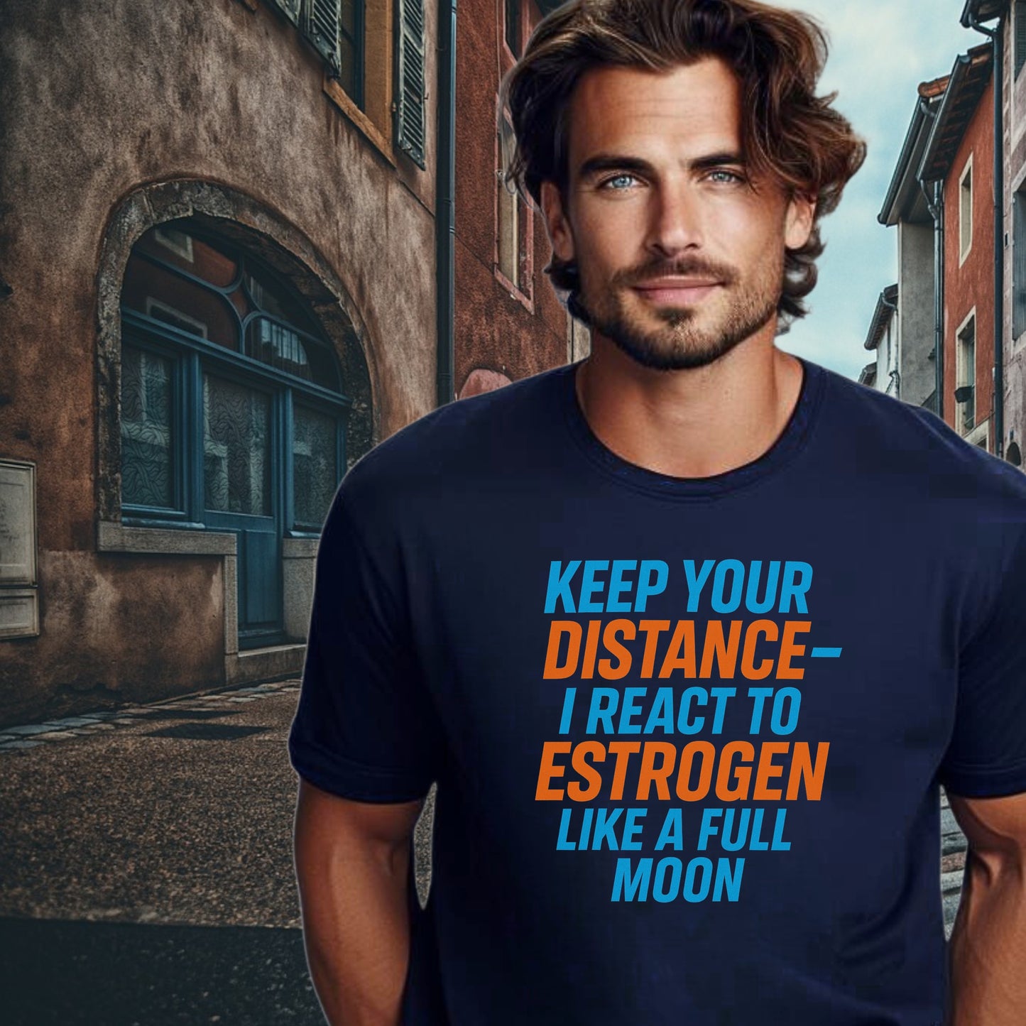 Keep Your Distance I React To Estrogen Like A Full Moon Shirt