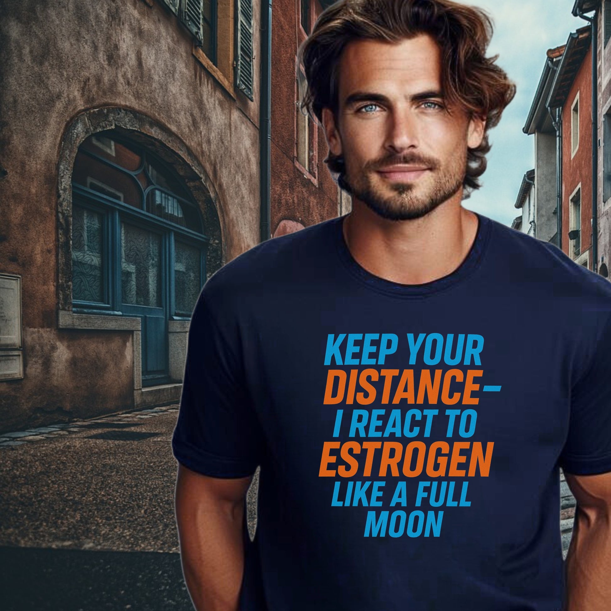 Keep Your Distance I React To Estrogen Like A Full Moon Shirt