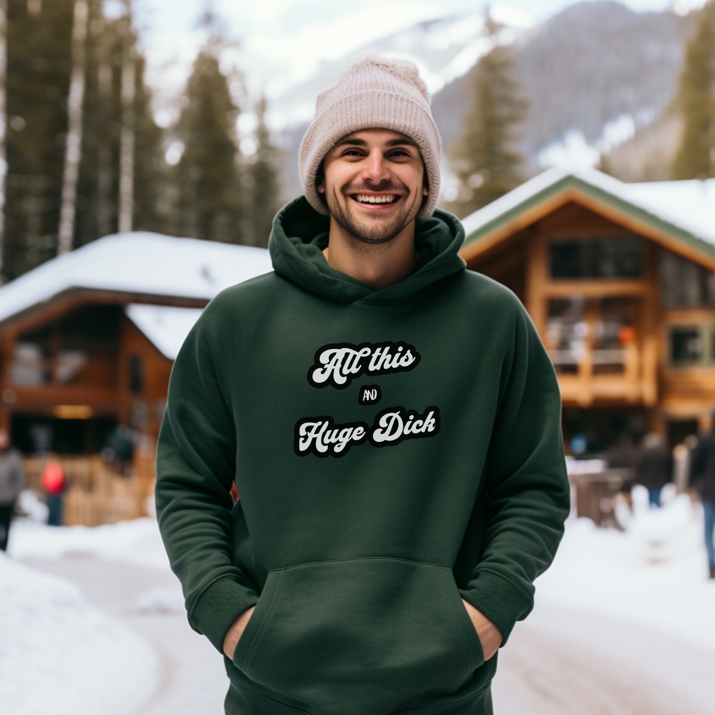 Funny Winter Hoodie for Snowy Adventures