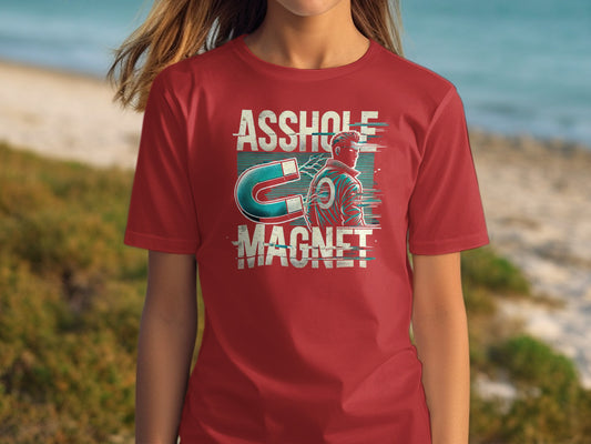 Fun Unique Asshole Magnet Graphic T-shirt product type