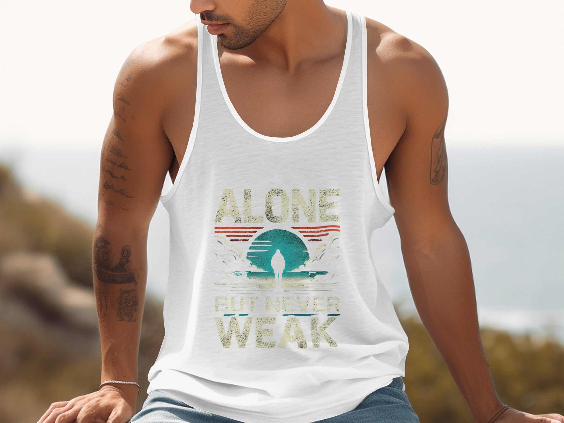Alone But Never Weak Graphic Tank Top product