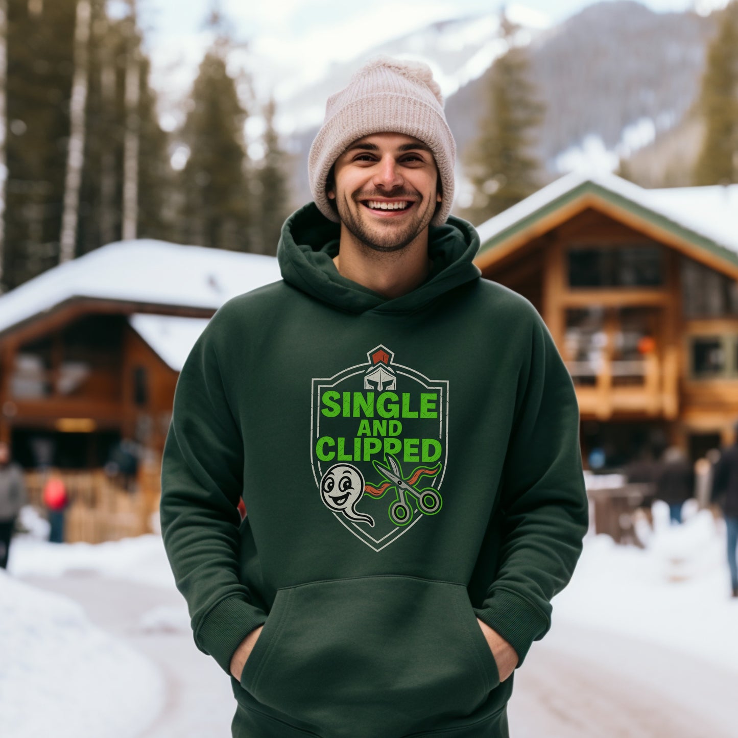 Single And Clipped Design Casual Hoodie product type