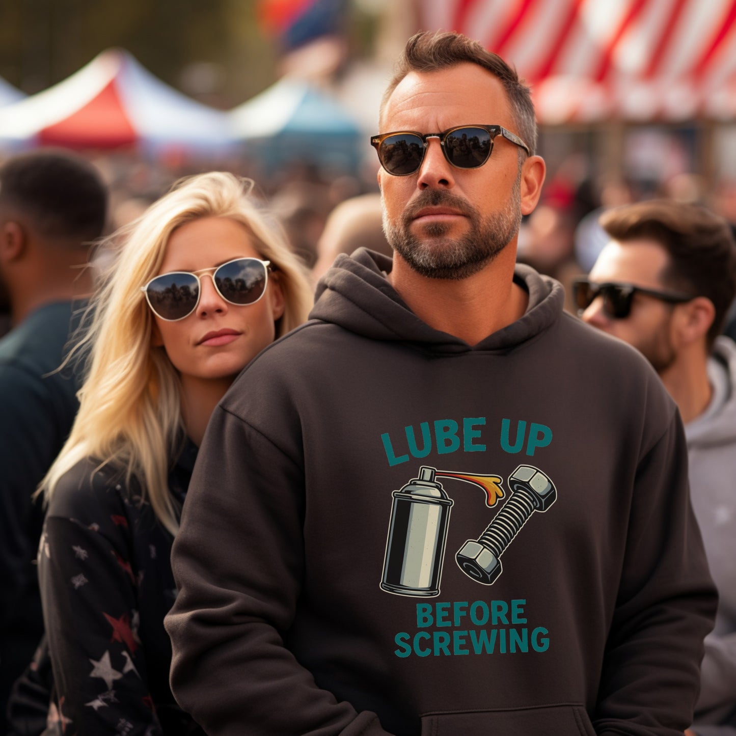 Lube Up Before Screwing Funny Hoodie product type