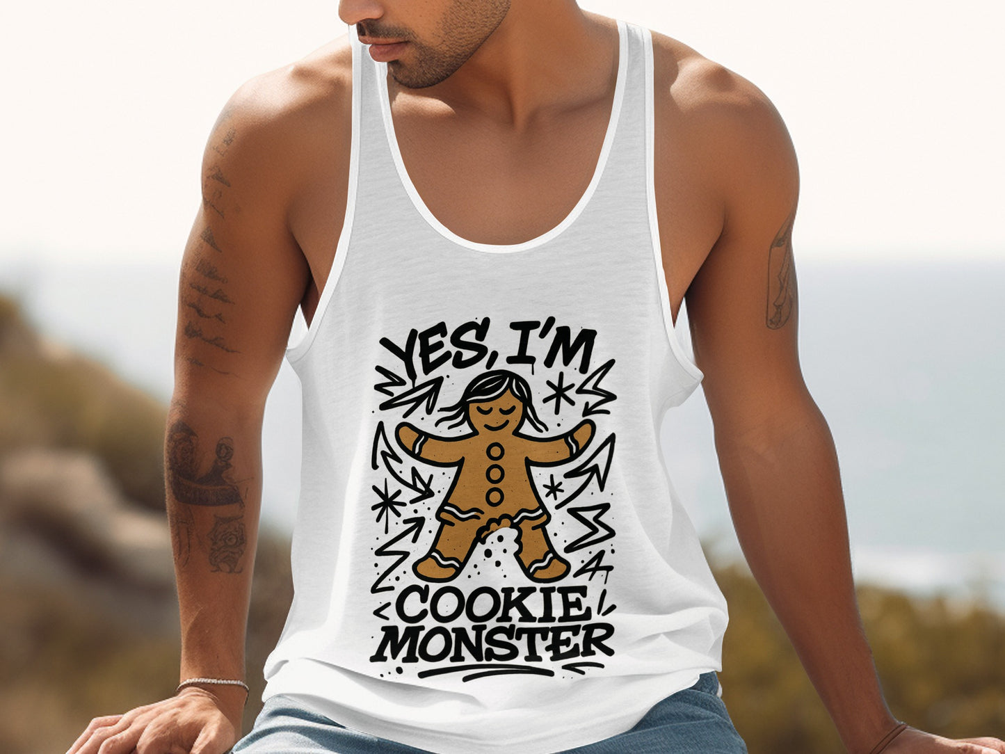 Yes I'm Cookie Monster Graphic Tank Top product type