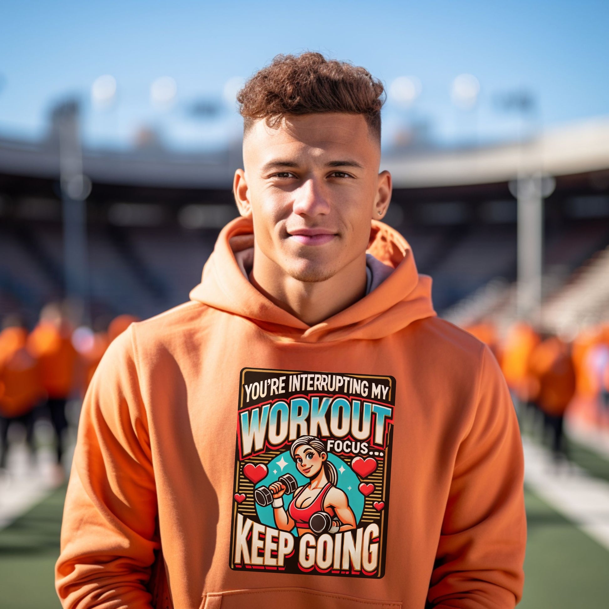 Interrupting My Workout Keep Going Hoodie product