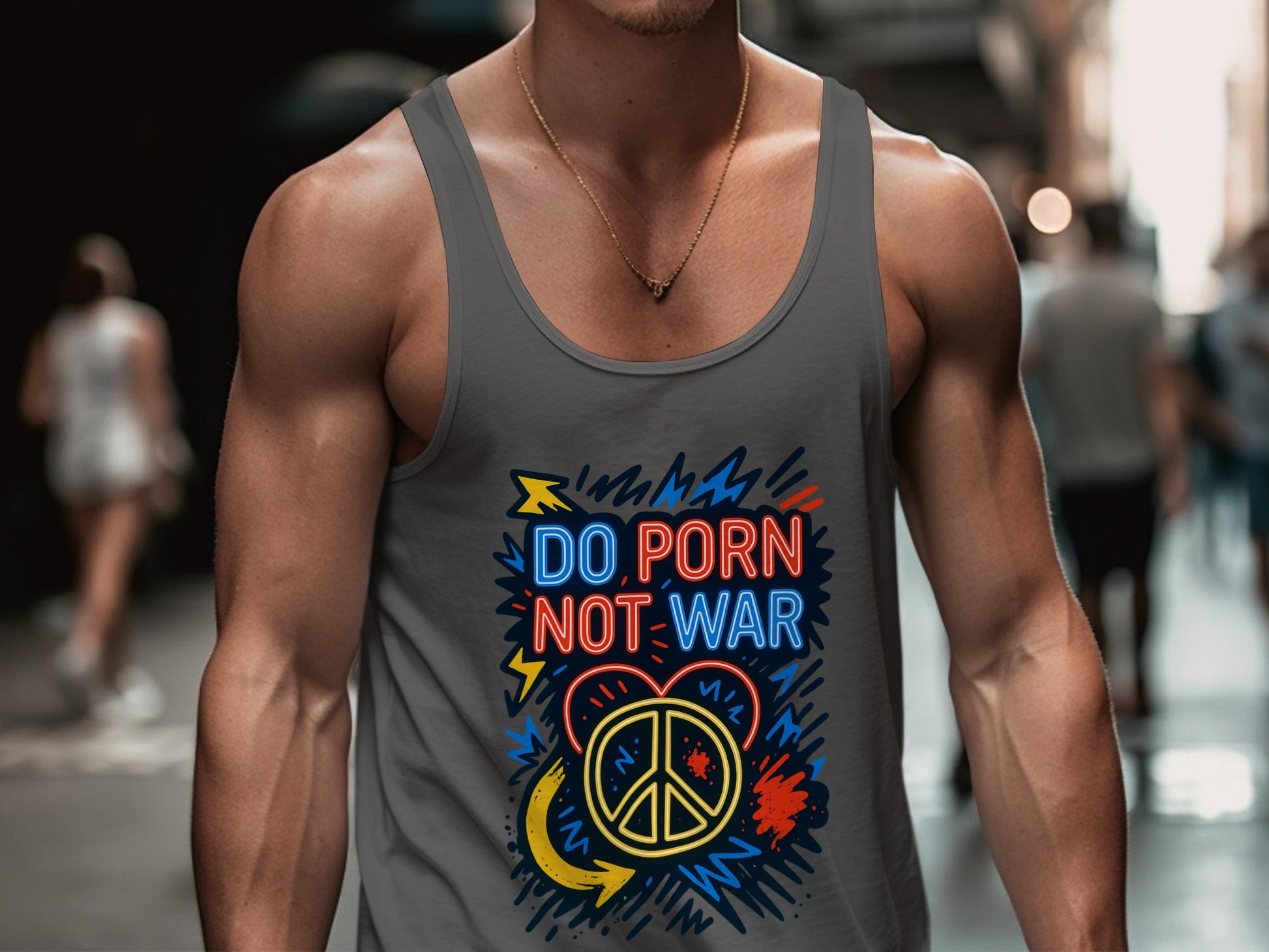 Do Porn Not War Peace Sign Tank Top product