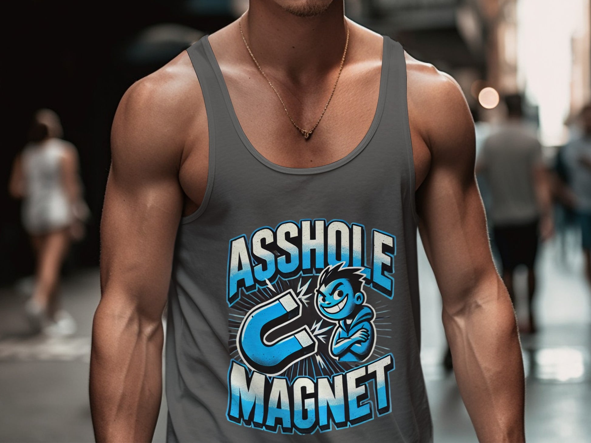 Asshole Magnet Funny Slogan Sleeveless Top product