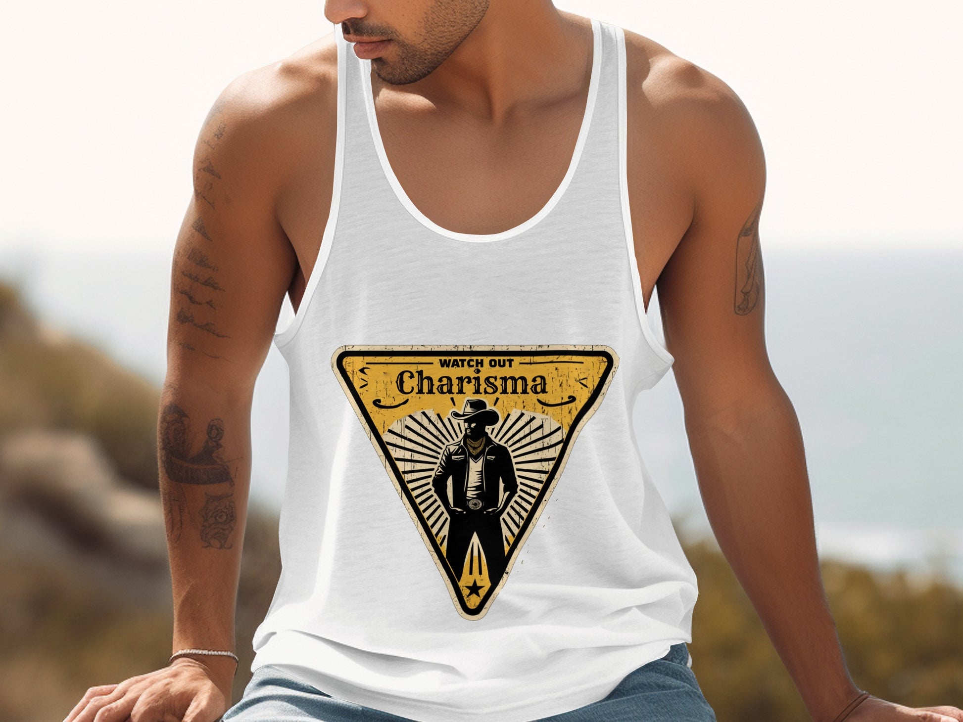 Watch Out Charisma Graphic Design Tank Top product type