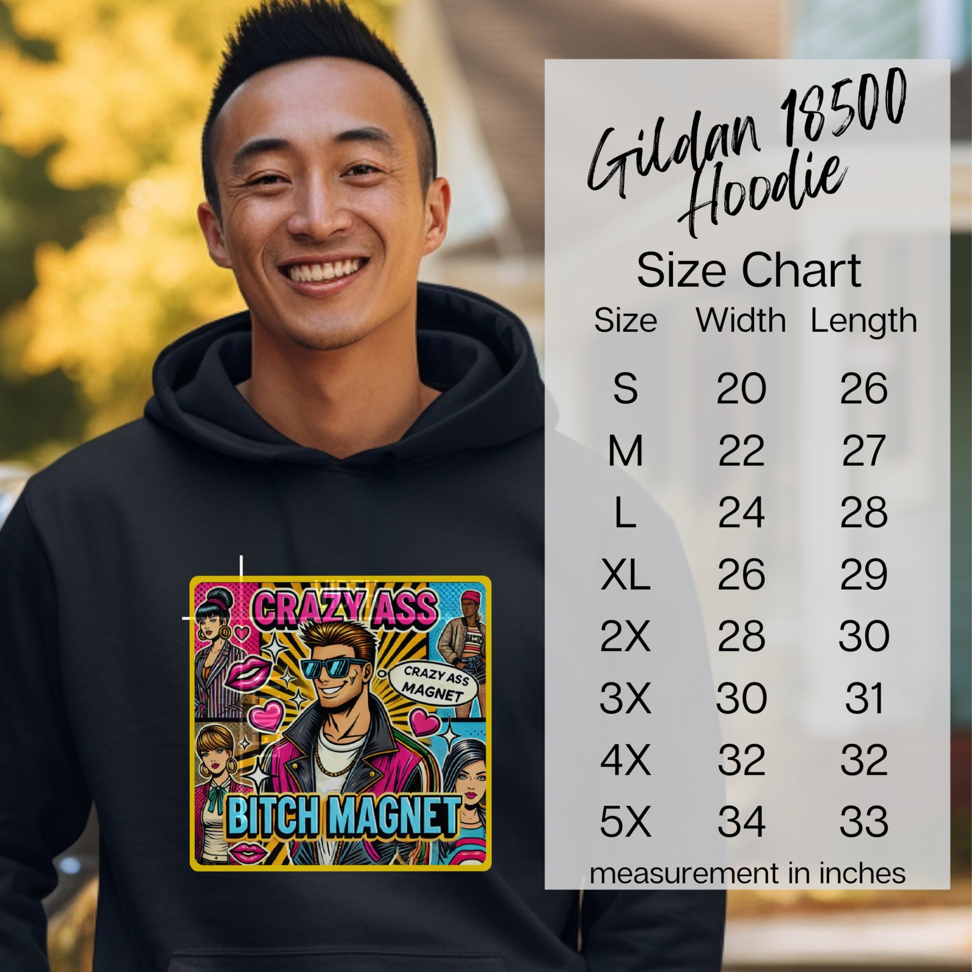 Crazy Ass Bitch Magnet Hoodie Funny Graphic Hoodie product
