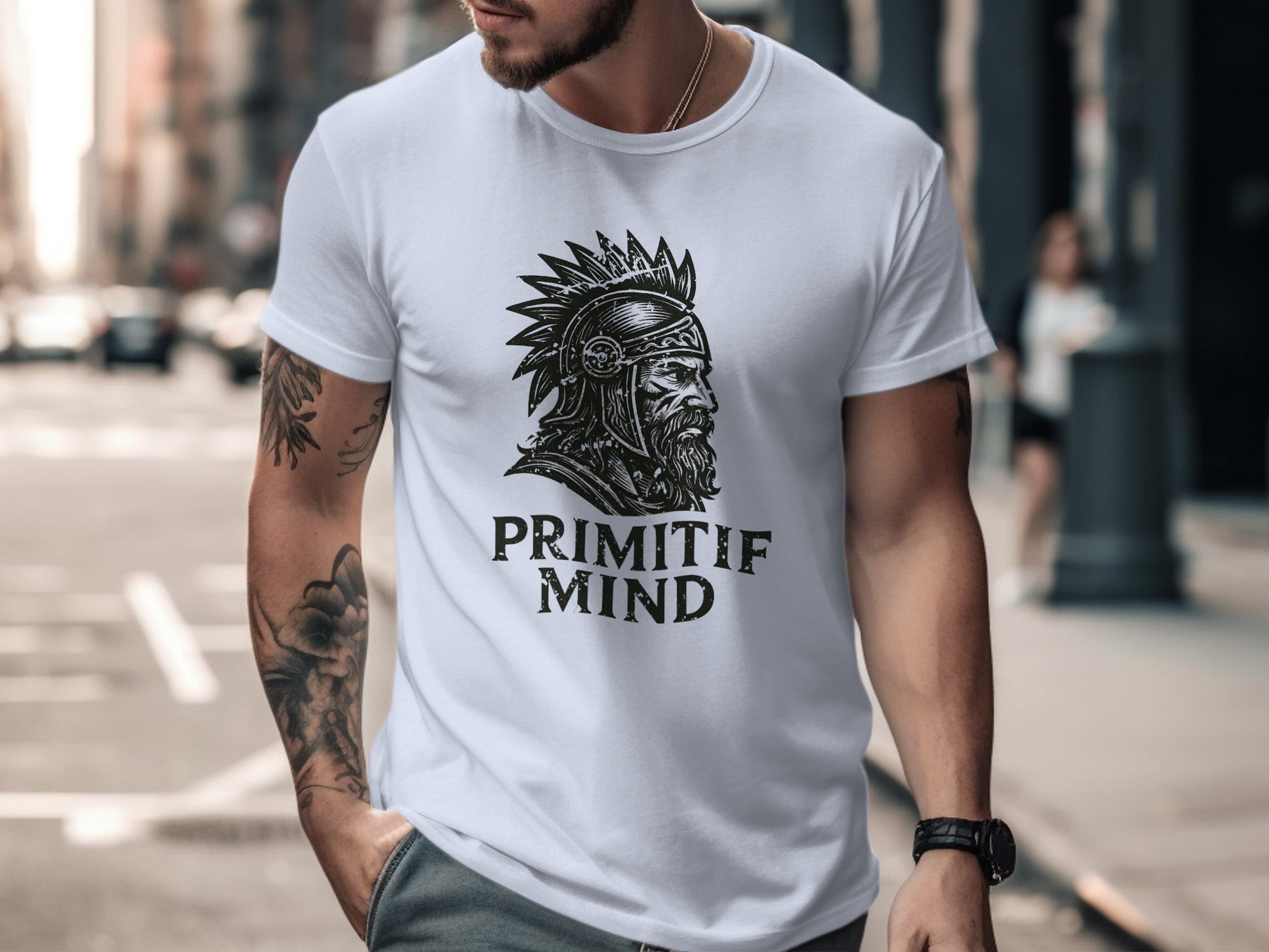 Primitif Mind Graphic White Streetwear T-shirt product type