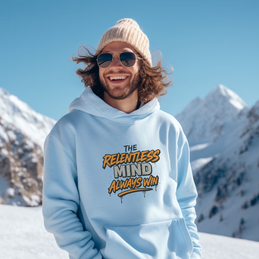 The Relentless Mind Always Win Graphic Hoodie Product