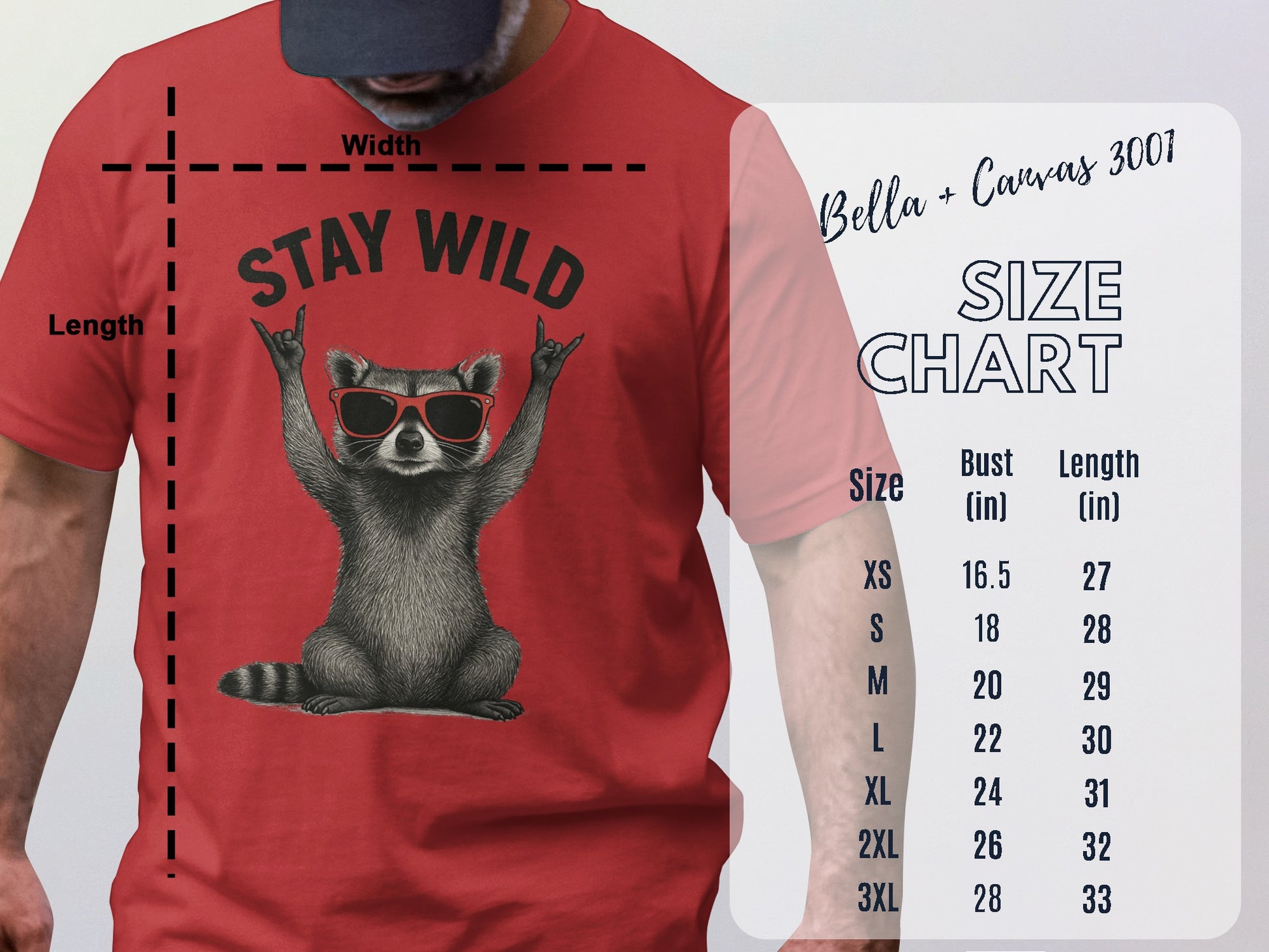 Stay Wild Raccoon Graphic T-Shirt for Men