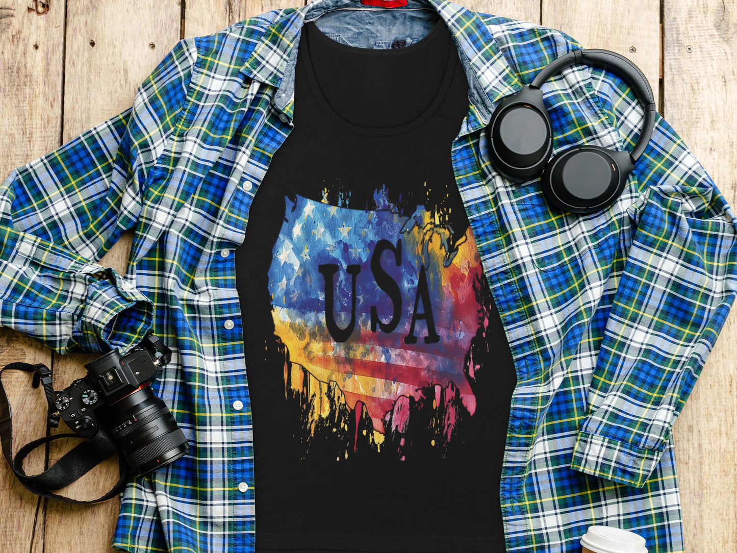 USA Flag Design Comfort Fashion T-Shirt product