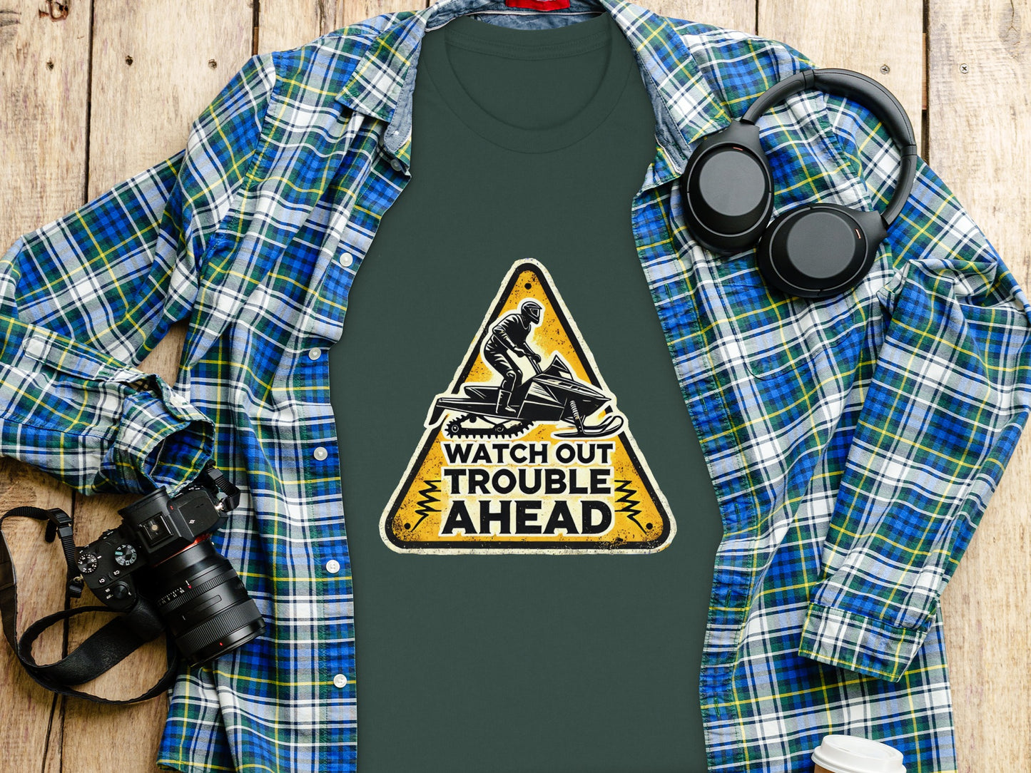 Watch Out Trouble Ahead Warning Sign Shirt product