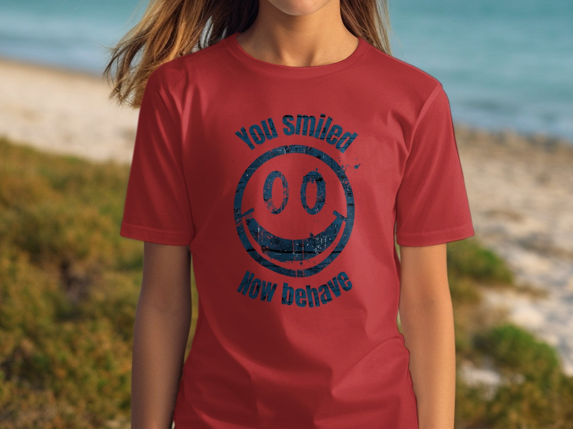 You Smiled Now Behave Graphic Tee shirt product type