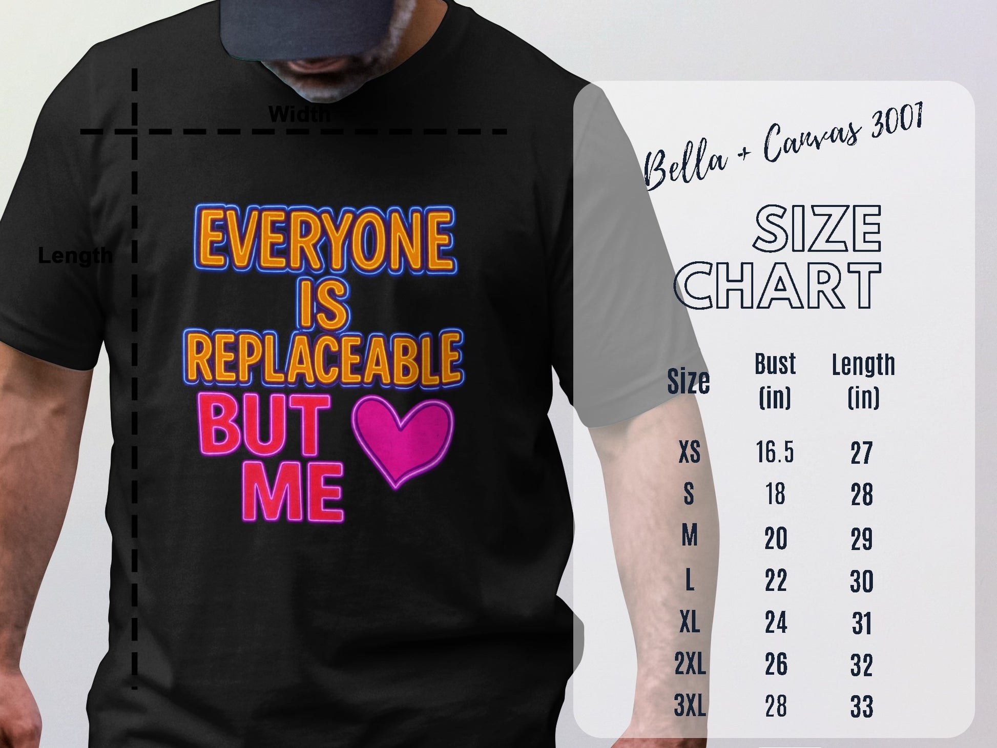 Everyone Is Replaceable But Me Heart T-Shirt product