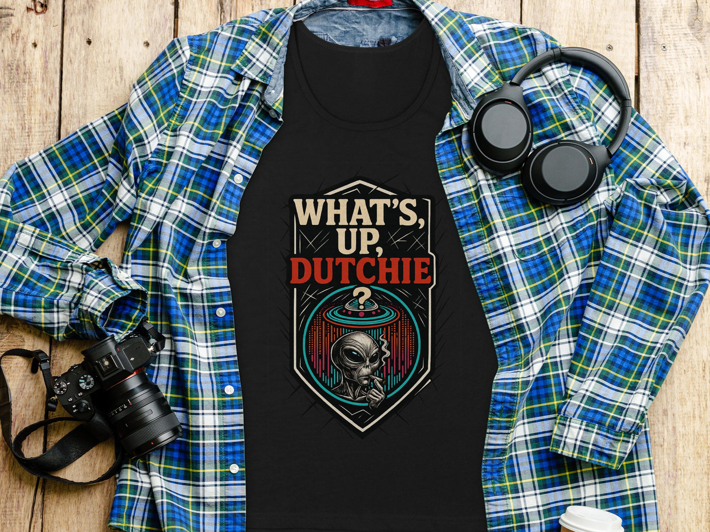 What's Up Dutchie Alien Graphic Tee Shirt product type