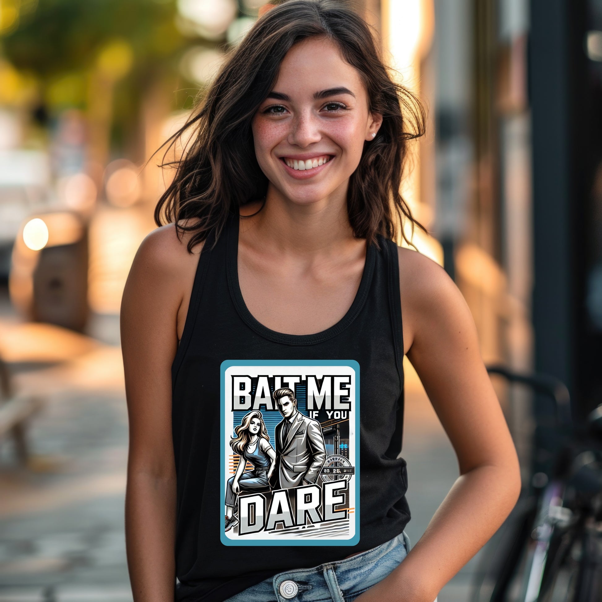 Bat Me If You Dare Graphic Design Tank Top product