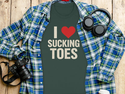 I Love Sucking Toes Funny Novelty Shirt product