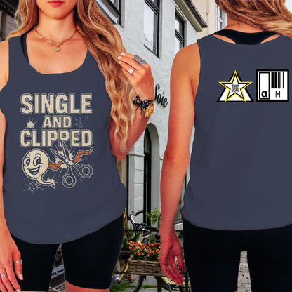 Single and Clipped Graphic Sports Tank product