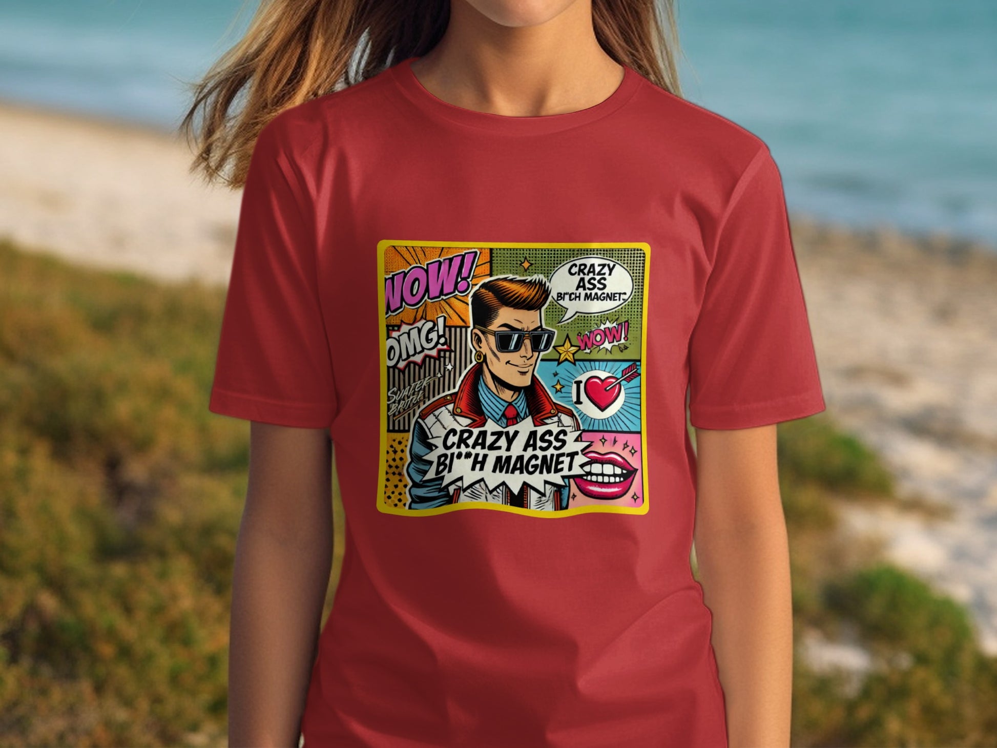 Vibrant Cool Graphic Tee Shirt Crazy Ass B**h Magnet product