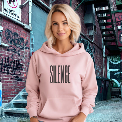 Silence Pink Hoodie Perfect for Urban Adventures