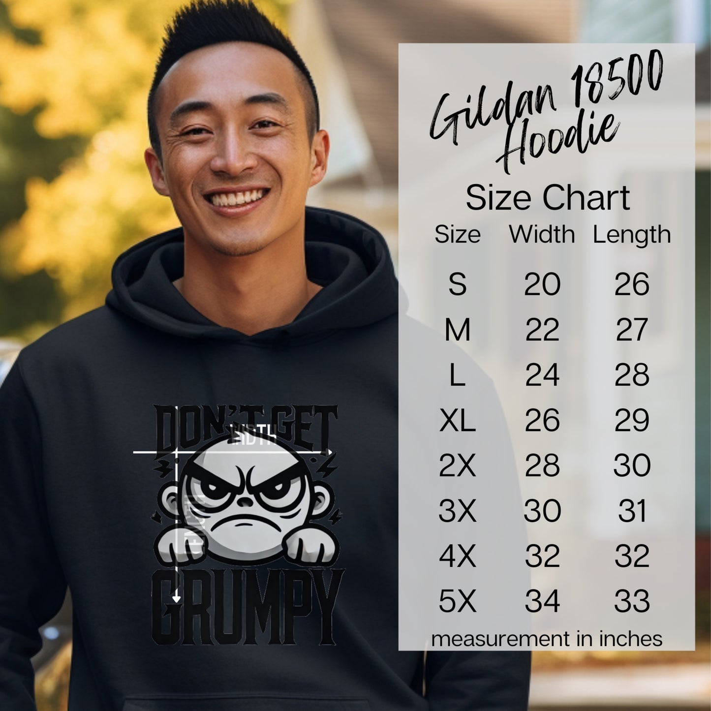Don't Get Grumpy Printed Gildan 18500 Hoodie product