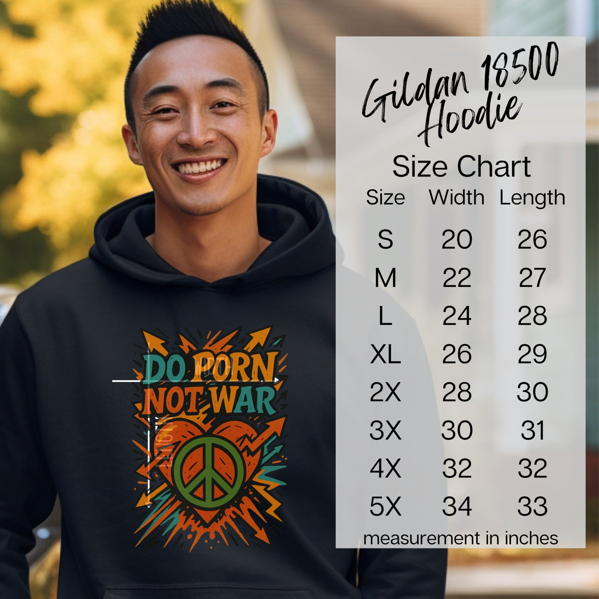 Do Porn Not War Peace Sign Hoodie product type