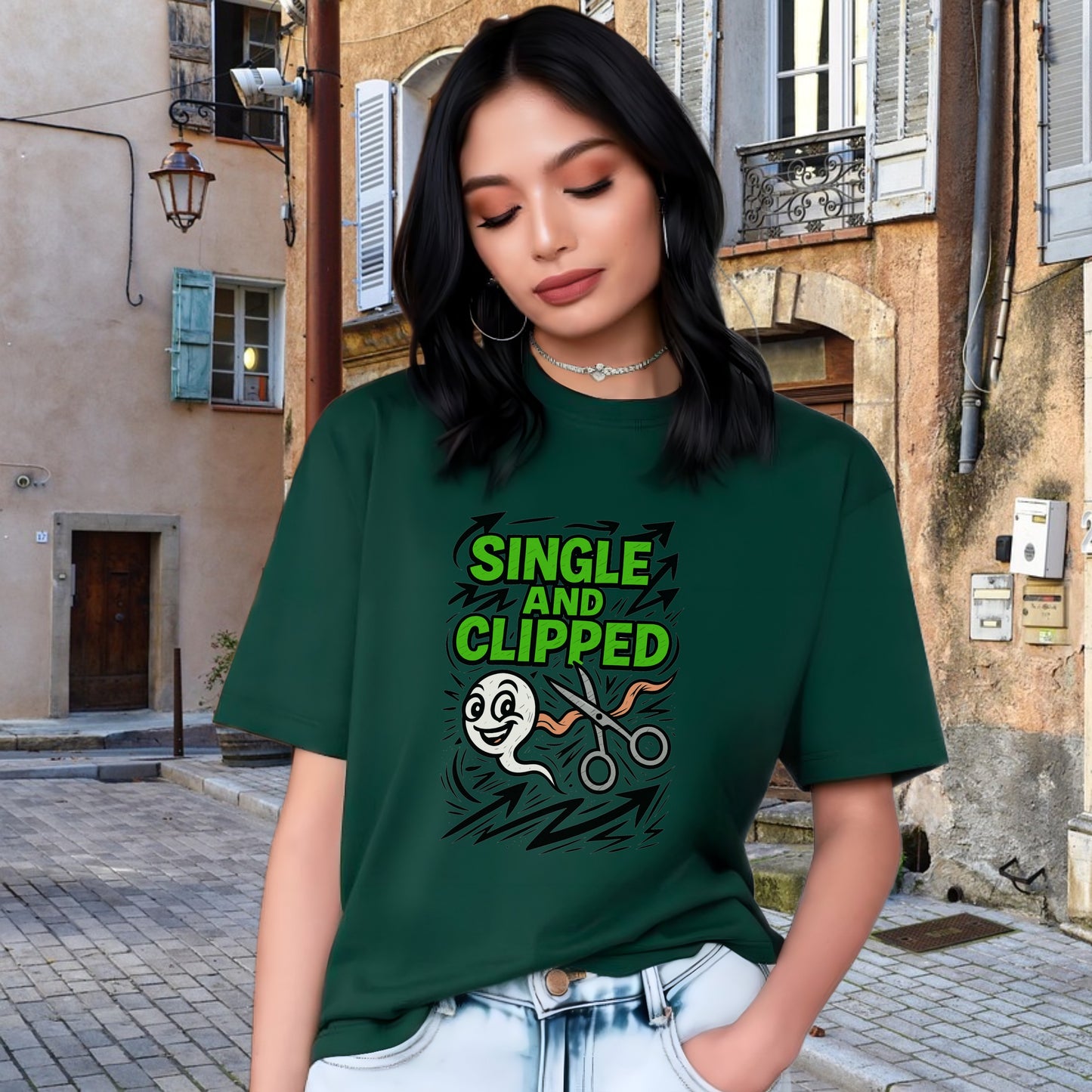 Single and Clipped Graphic T-Shirt product type