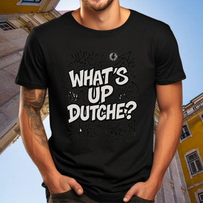 What's Up Dutche Graffiti Script Black Shirt product