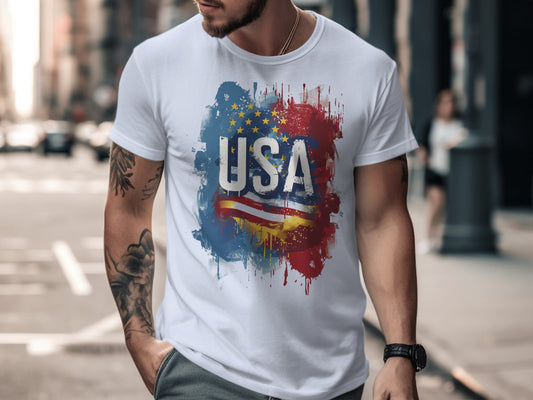 USA Patriotic Street Art Design T-Shirt product