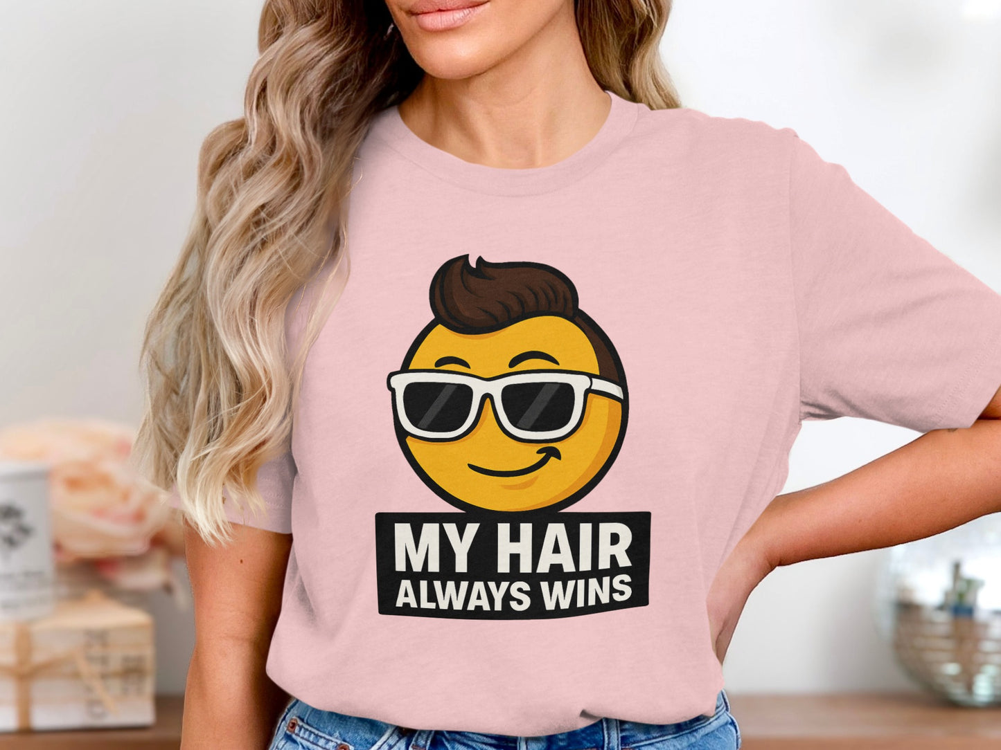 My Hair Always Wins Emoji Tee product type