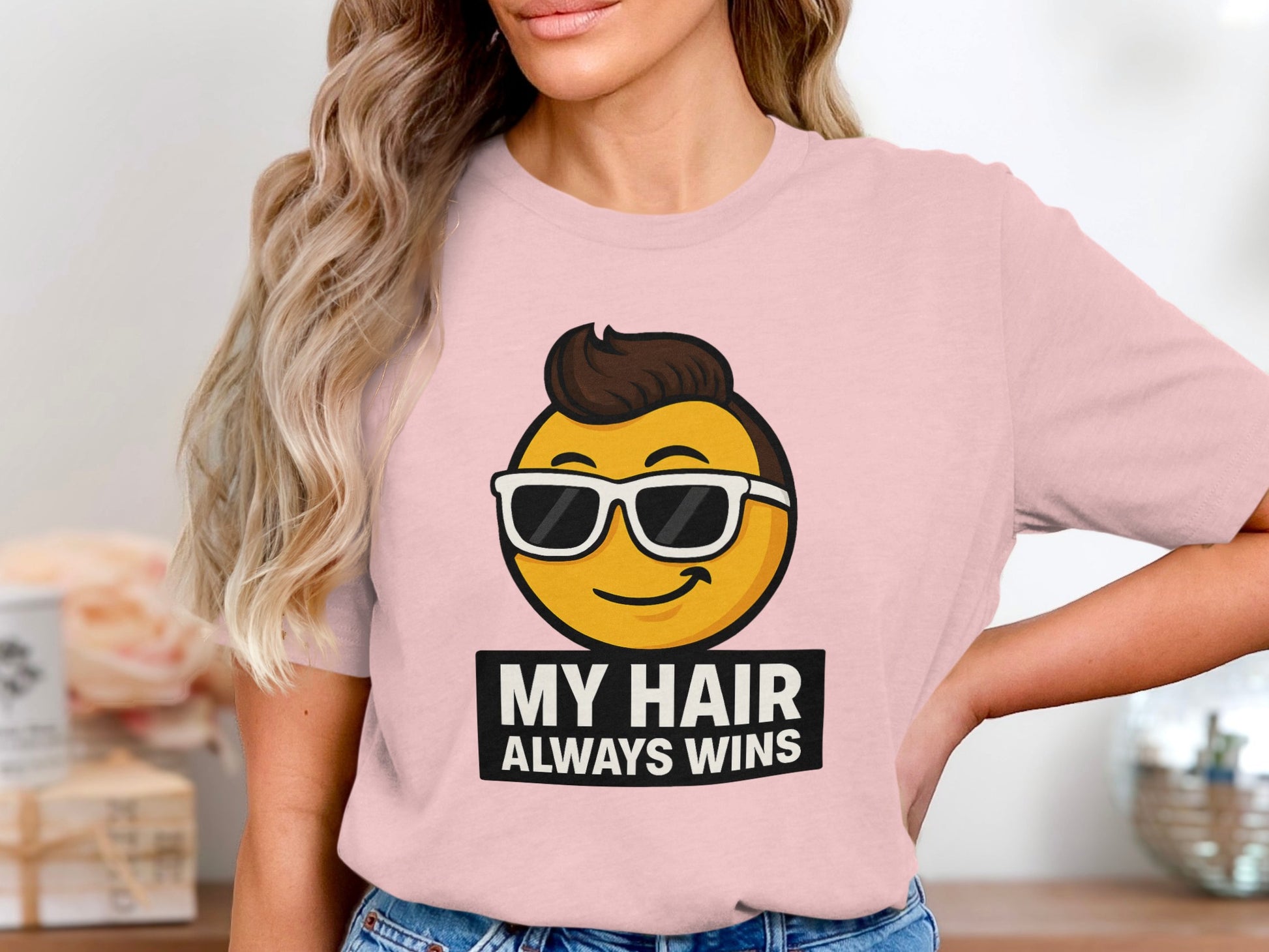 My Hair Always Wins Emoji Tee product type