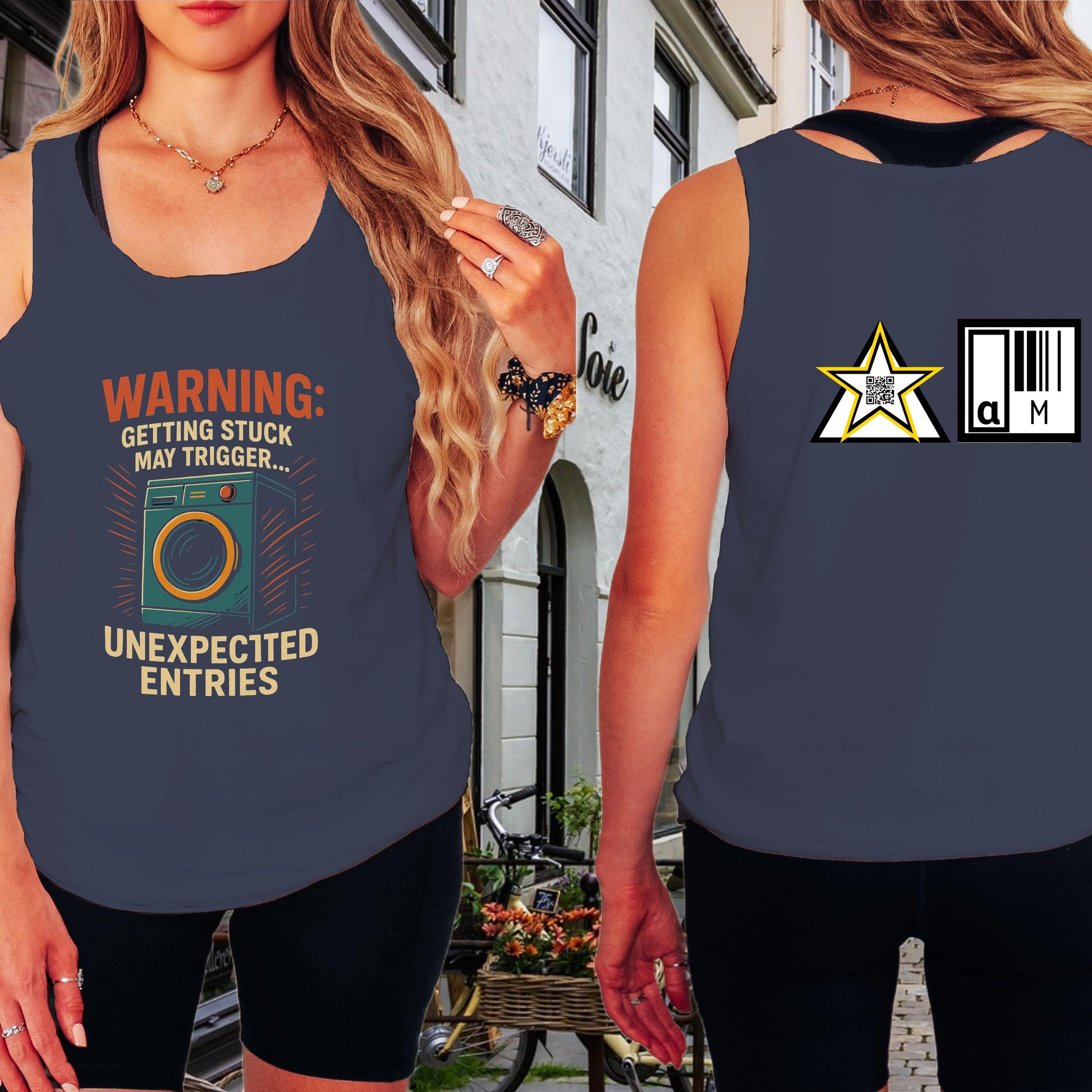 Funny Graphic Tank Top Warning Message Unisex product