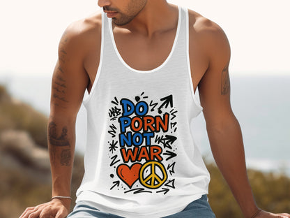 Do Porn Not War Peaceful Message Tank Top product type