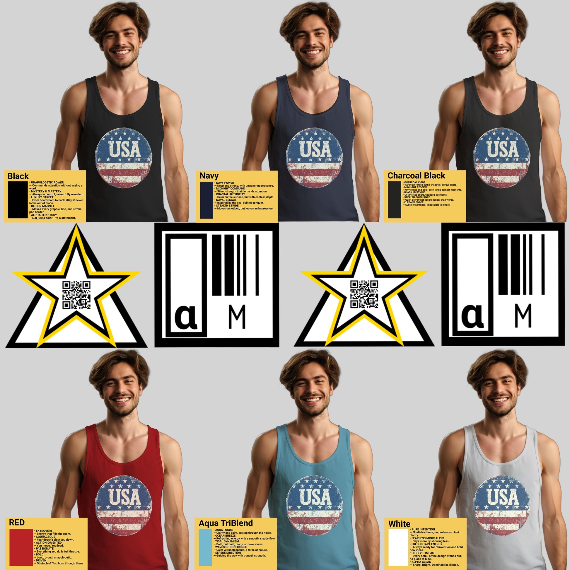 Stylish USA Patriotic Tank Top for Men product type
