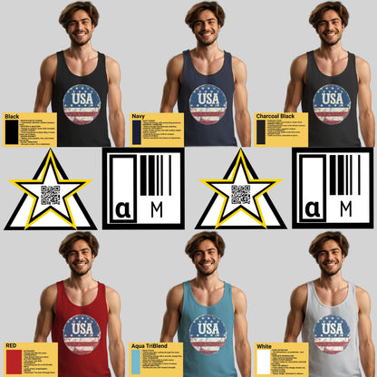 Stylish USA Patriotic Tank Top for Men product type