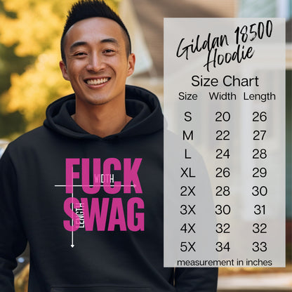 FUCK SWAG Bold Alpha Statement Men's Motivational Hoodie