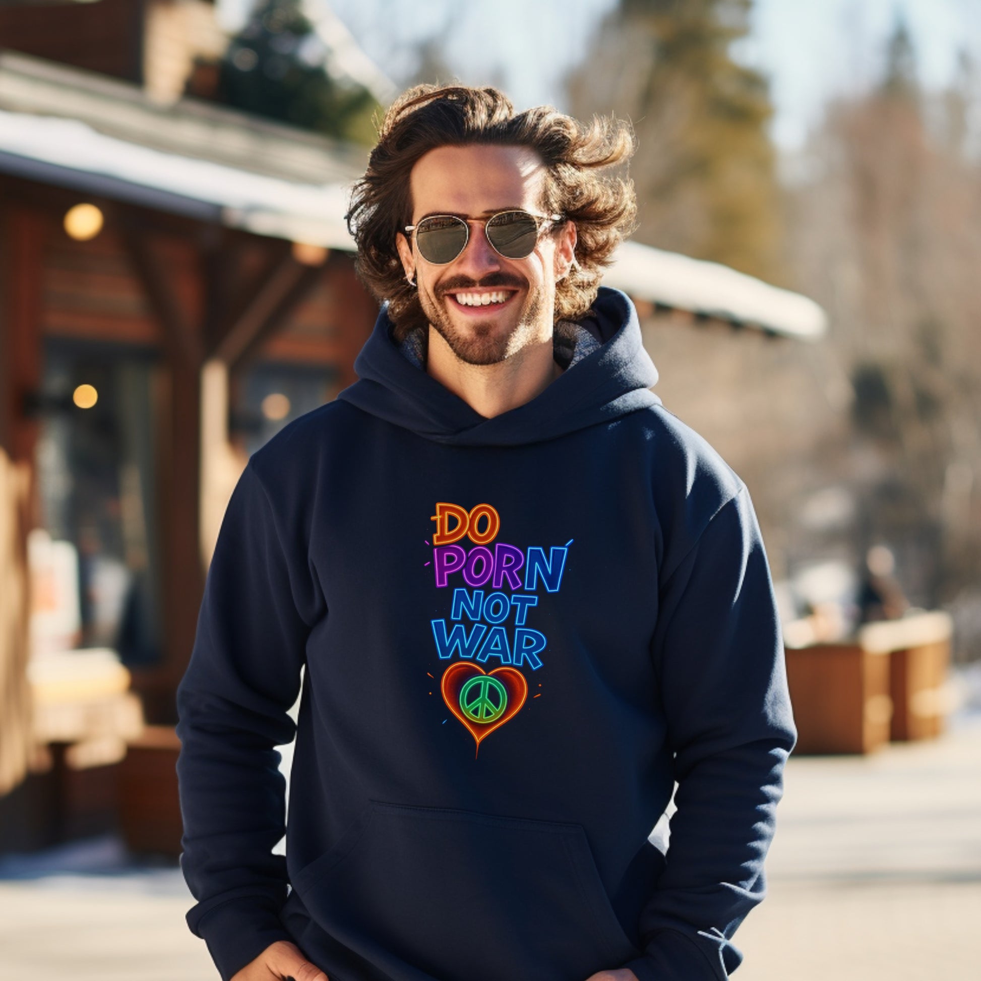 Do Porn Not War Colorful Hoodie Sweatshirt product