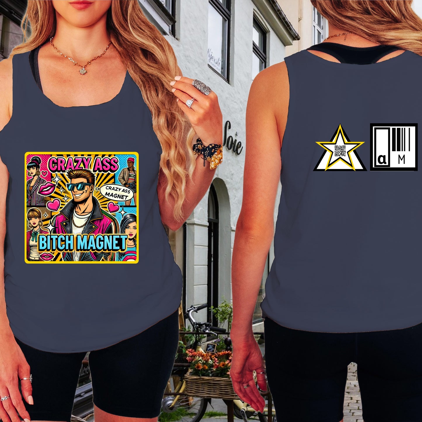 Crazy Ass Bitch Magnet Graphic Tank Top product