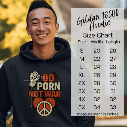 Do Porn Not War Graphic Gildan 18500 Hoodie product type